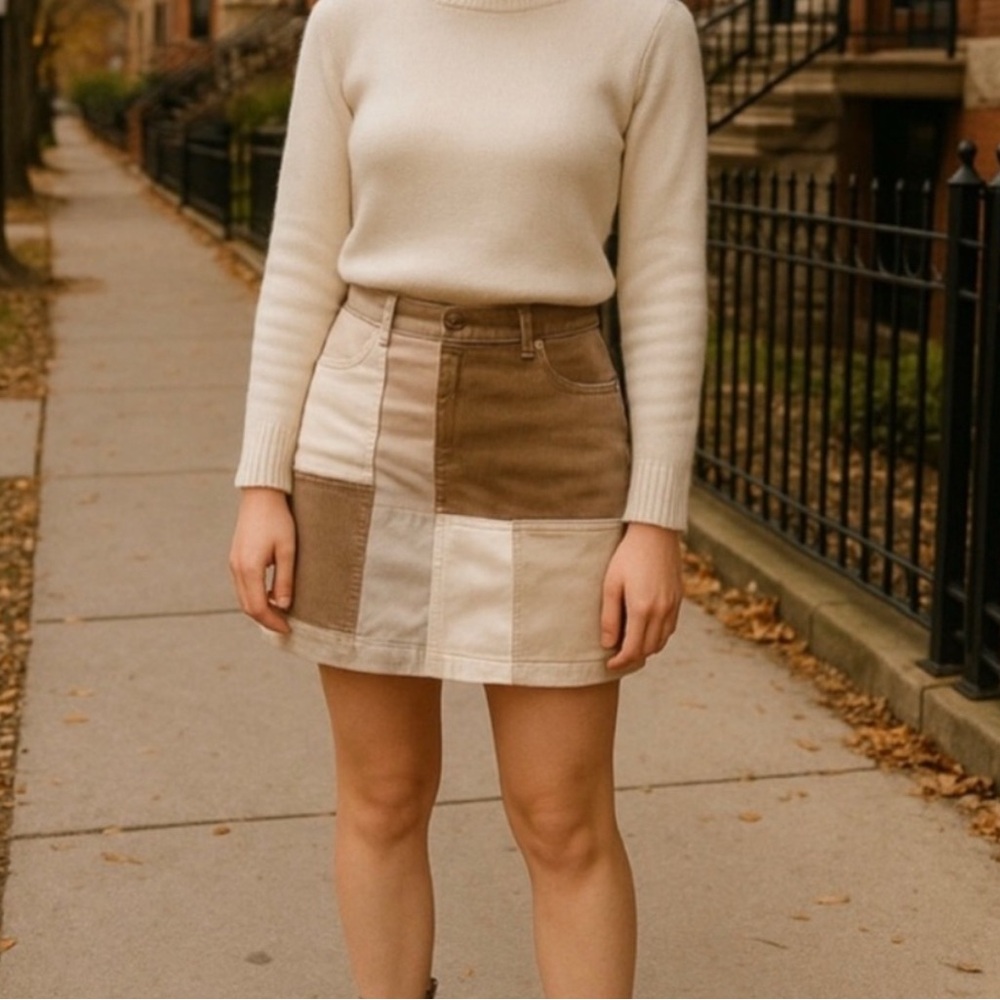 Women’s Anthropologie Pilcro and the Letterpress Patchwork Corduroy Mini Skirt